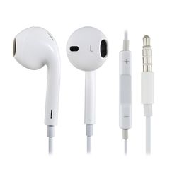 Fone de ouvido com microfone e controle de volume para Apple - Branco