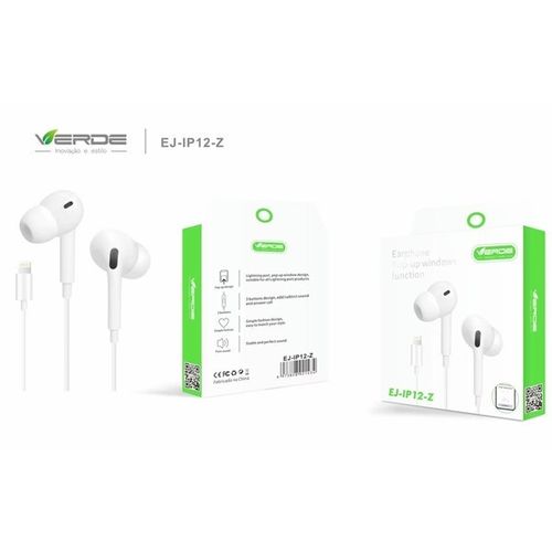 Fone de Ouvido Intra-Auricular com Entrada Lightning - Branco- EJ-IP12-Z