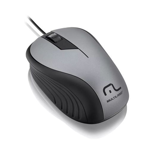 Imagem de Mouse com fio Emborrachado USB - Multilaser