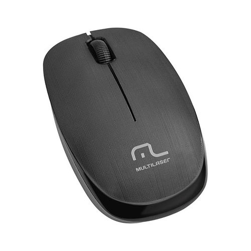 Imagem de Mouse Sem Fio USB 2.4GhZ - Multilaser MO251 | Preto