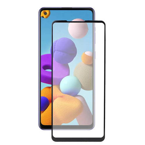 Imagem de Pelcula para Galaxy A21s de vidro com borda preta