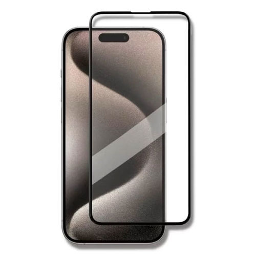 Imagem de Pelcula para iPhone 16 de vidro com borda preta