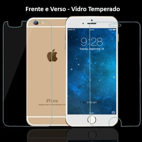 Imagem de Película para iPhone 6 e iPhone 6S de Vidro Temperado - Frente e Verso | Transparente