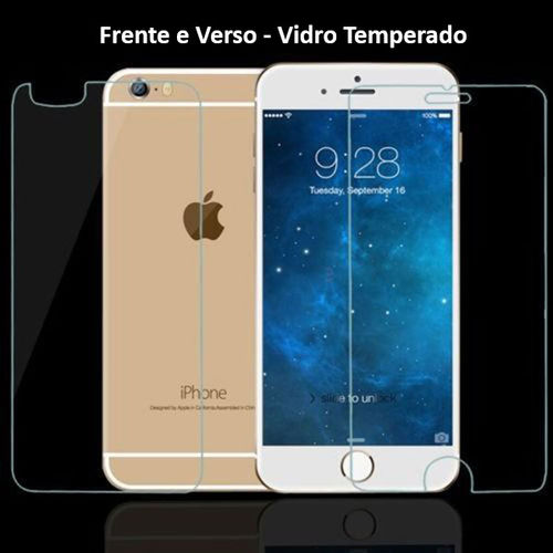 Imagem de Pelcula para iPhone 6 Plus e iPhone 6S Plus de Vidro Temperado - Frente e Verso | Transparente