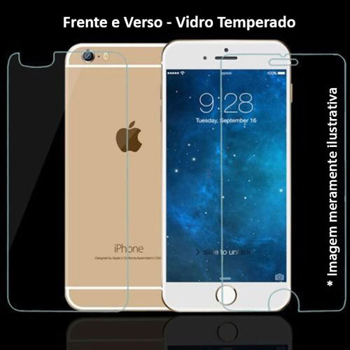 Imagem de Pelcula para iPhone 7 de Vidro Temperado - Frente e Verso | Transparente