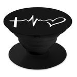 Pop Socket - Cruz e Corao | Preto