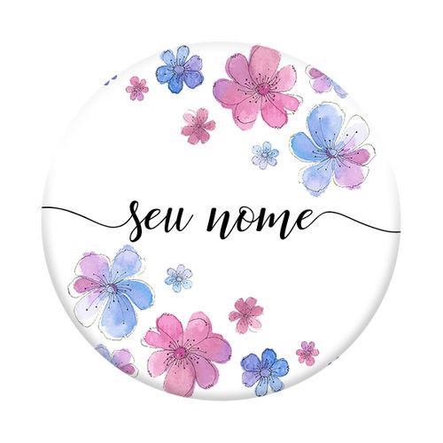 Imagem de Pop Socket - Flores | Com Nome Manuscrito