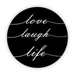 Pop Socket - Love, Laugh, Life | Preto