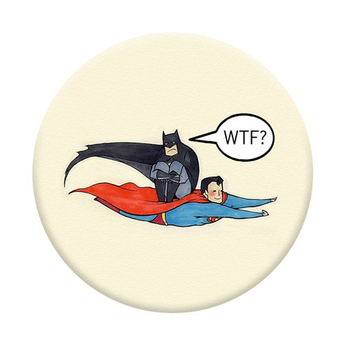 Imagem de Pop Socket - Super Man e Batman WTF